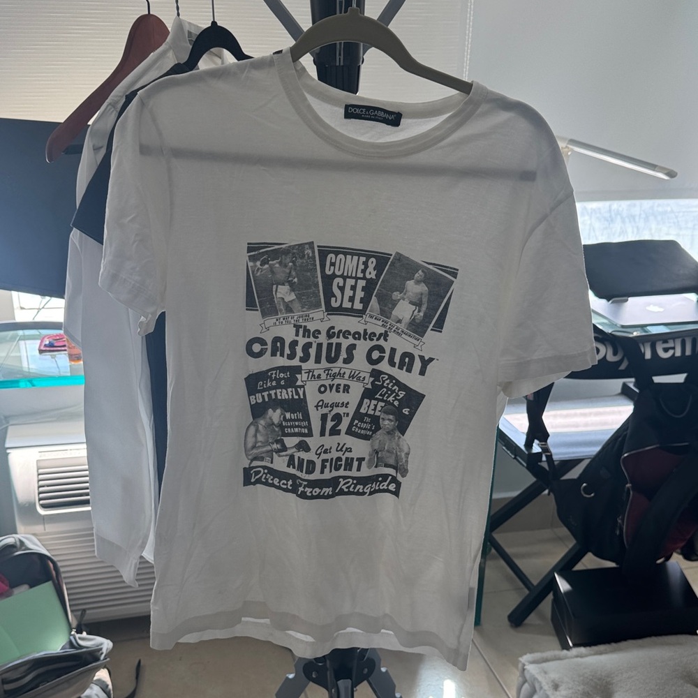 Dolce & Gabbana White Graphic Tee